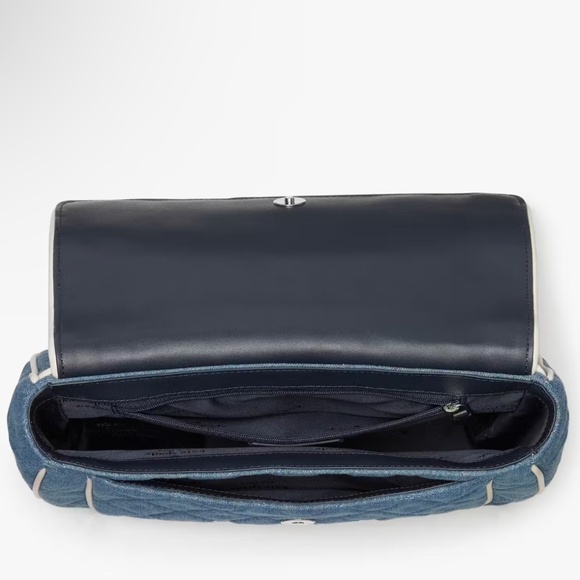Kate Spade Carey Denim Medium Flap Shoulder Bag - Picture 4 of 12